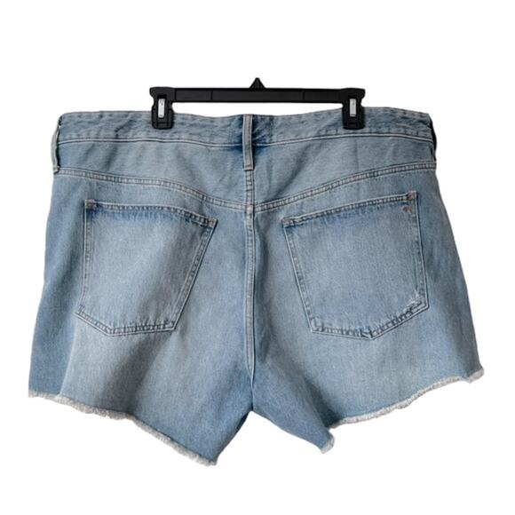 Madewell Relaxed Denim Distressed Raw Hem Jeans Shorts Size 18W - Picture 4 of 15